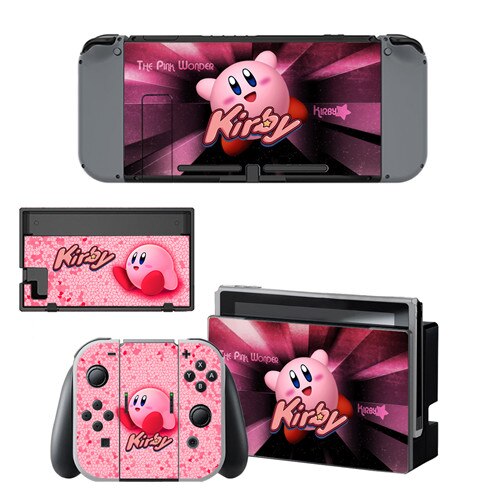 Gioco Kirby Autoadesivo Della Pelle del vinile per NintendoSwitch adesivi skin per Nintend Interruttore NS Console e Joy-Con Controller: YSNS0502