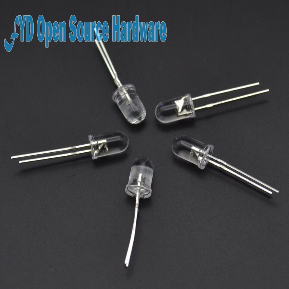 500pcs LED 5mm white of circular LED high brightness LED lights