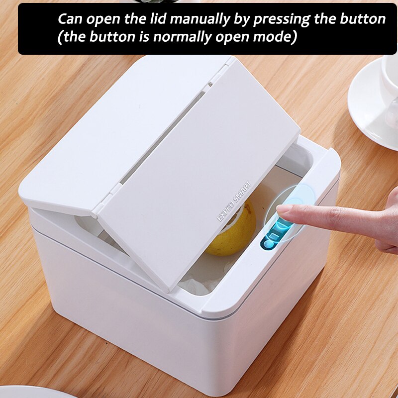 Poubelle de bureau à Induction intelligente 4L/6L, poubelle Portable de voiture, ménage cuisine chambre à coucher, Mini seau de stockage de collations 1 pièce