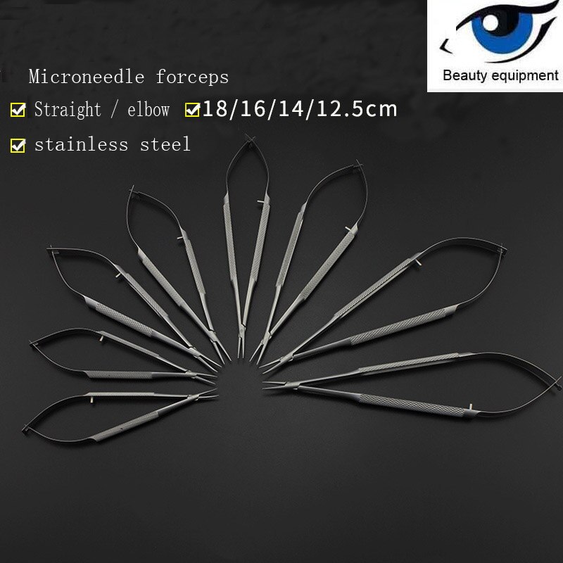 Cosmetische plastic oogheelkundige instrument rvs micro naald houder naald naald houder 12.5cm141618