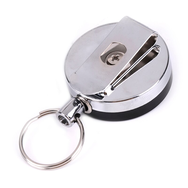 20Styles Key Ring Clip Retractable Pull Key Ring Chain Reel Extendable Belt Reel ID Lanyard Name Tag Card Badge Holder: 12