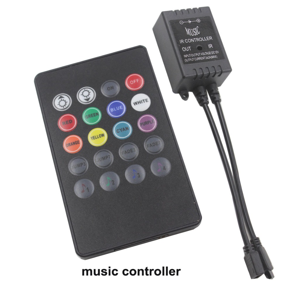 RGB LED strip controller IR or RF or WIFI Controller for RGB LED strip 28335 5050 without battery