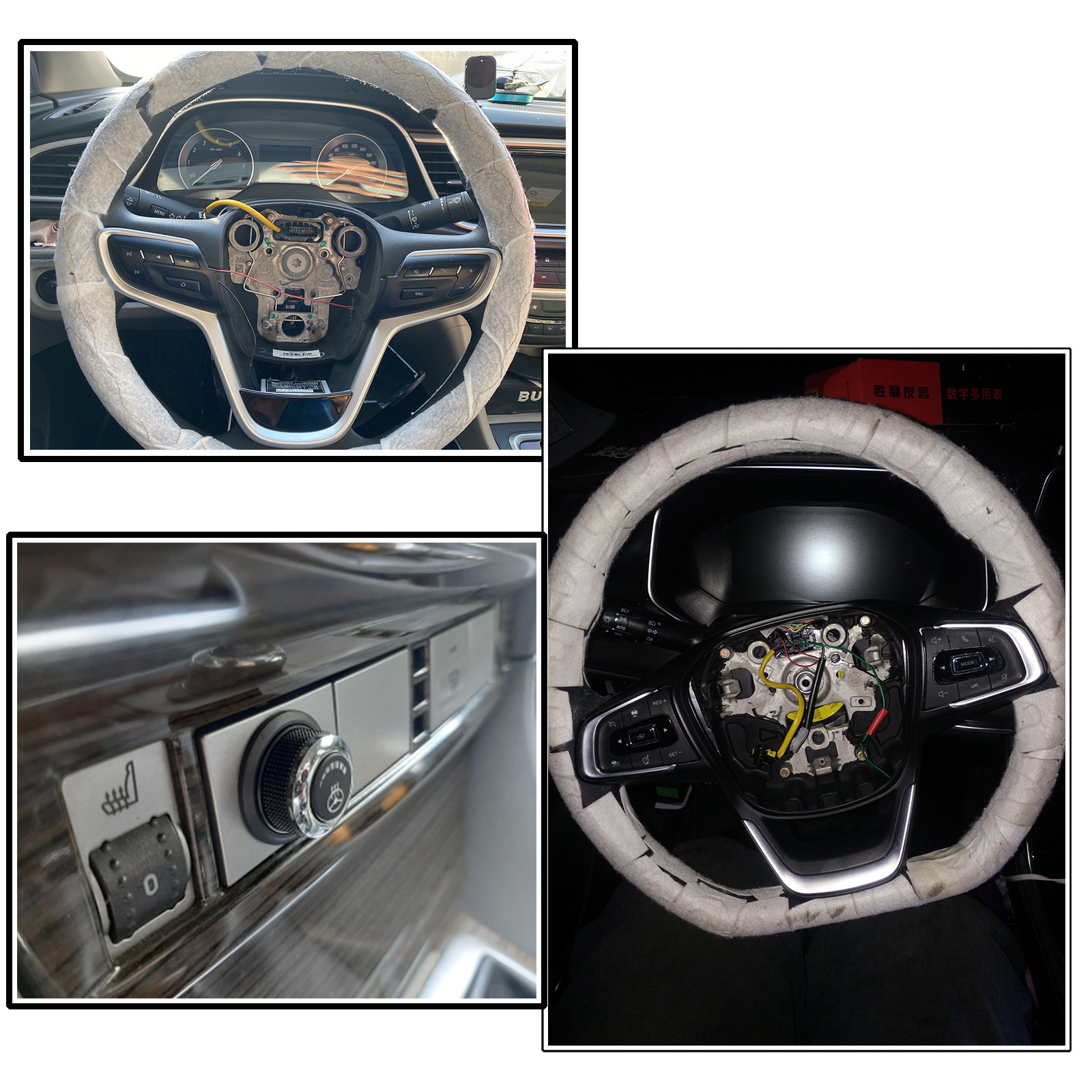 Auto beheizte Lenkradabdeckung Heizung DIY Bausatz Pad Winter blau Lampenschalter Handwärmer 12V Innenraum Universal- Lastwagen Lieferwagen