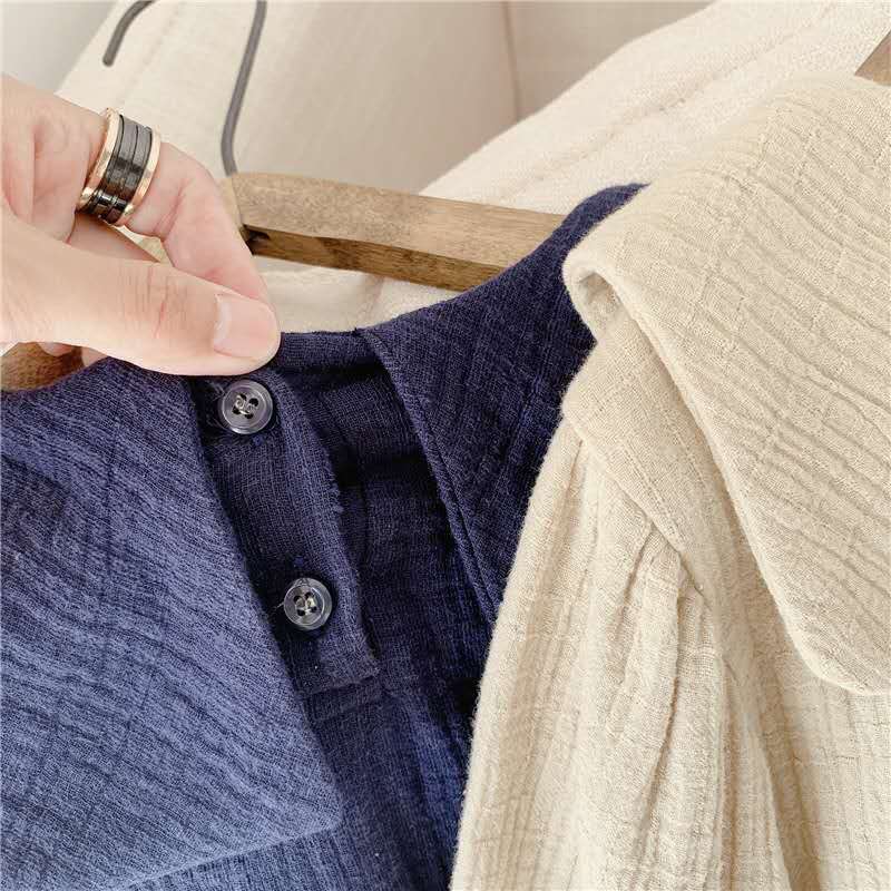 autumn children's clothing girls Korean version of the large lapel shirt autumn shirt