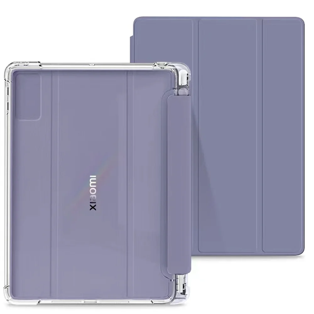 Étui Transparent pour tablette avec porte-crayon, pour Xiaomi Mi Pad 5 6 7 11.2 Max 6S Pro 12.4 Redmi Pad SE 8.7 11 10.61 pouces, coque arrière souple: Seize ans / Or