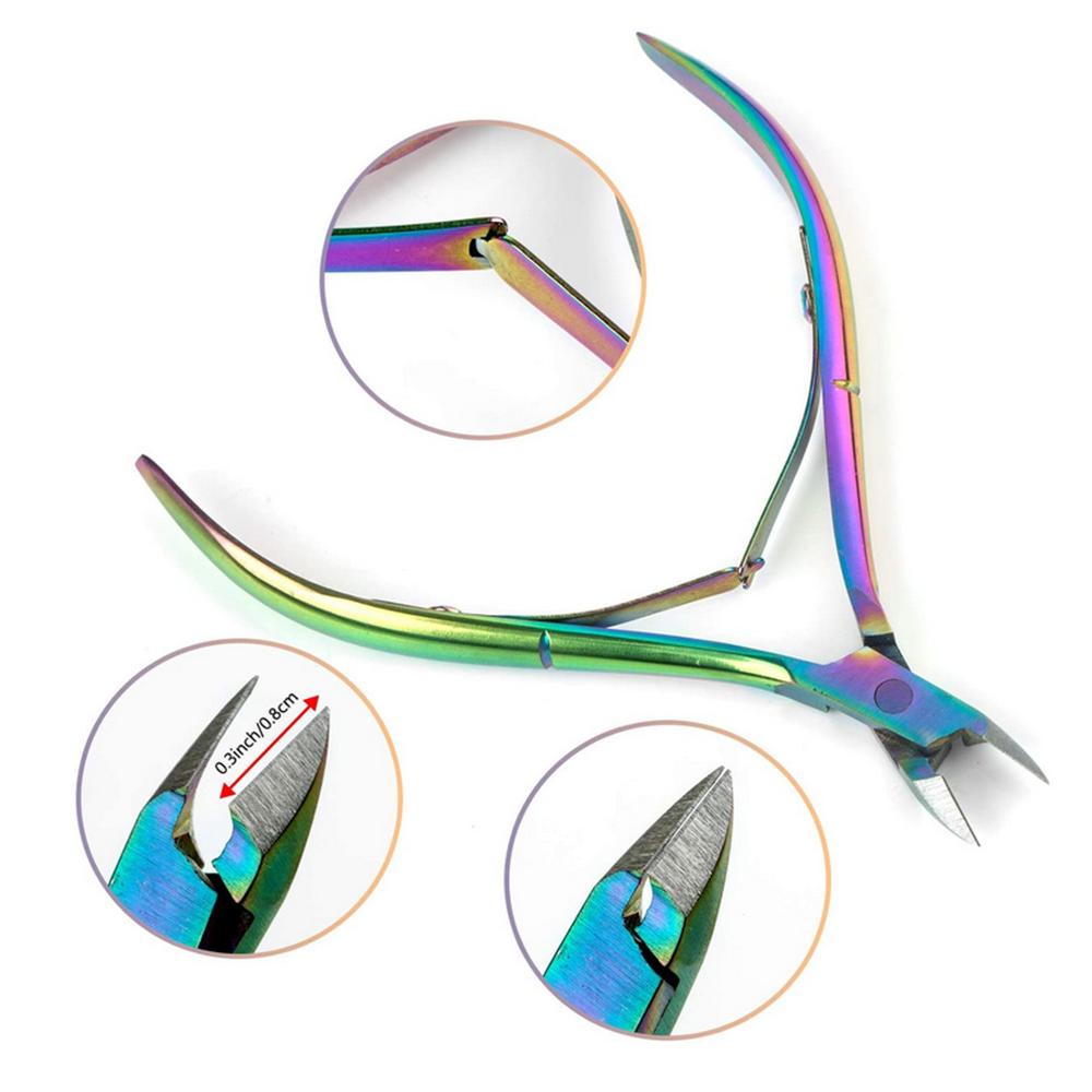 3PCS Stainless Steel Nails Cuticle Nipper Pusher Remover Polish Scrapper Set for Home Manicure Nail Care Tools