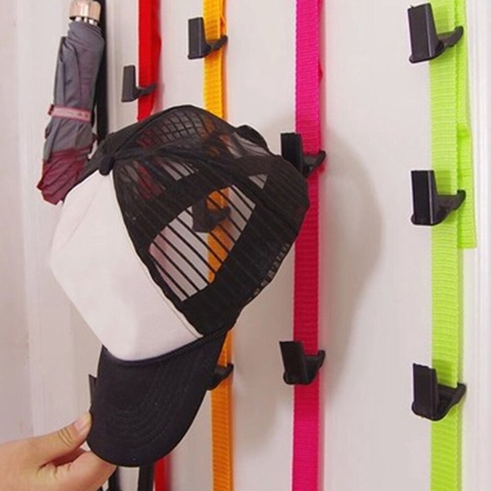 Adjustable Hanging Hook Rack Rope Door Hanger Clothes Bag Hat Storage Rope Hanging Hook Rope