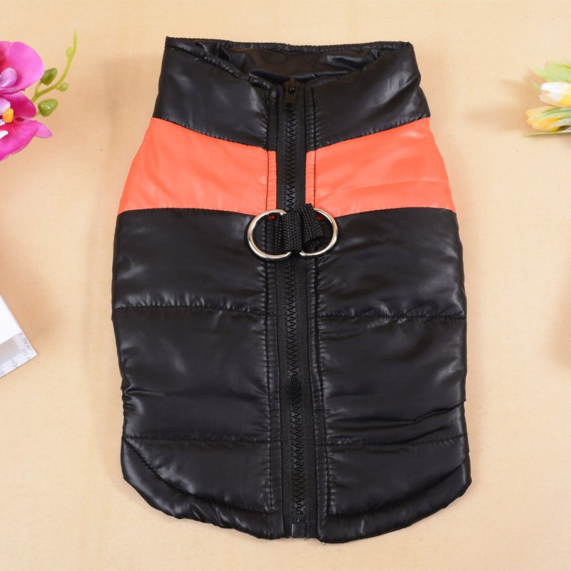 Large Waterproof Pet Clothes Warm Down Jacket Puppy Dog Vest Clothes Waterproof Medium Large Dog Supplies: Orange / L