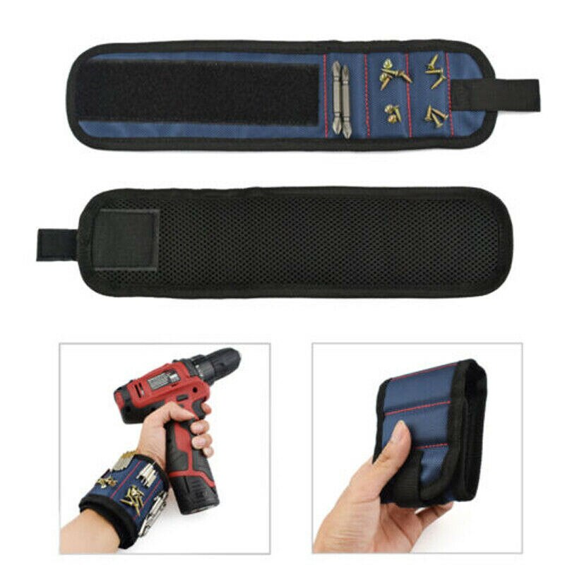 Magnetic Wristband Toolkit Belt Screw Scissor Holder Tool Storage Wrist Bag