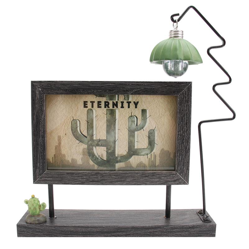 Marco de fotos de doble cara de 6 pulgadas Estilo nórdico marco de fotos de escritorio con luz: 2