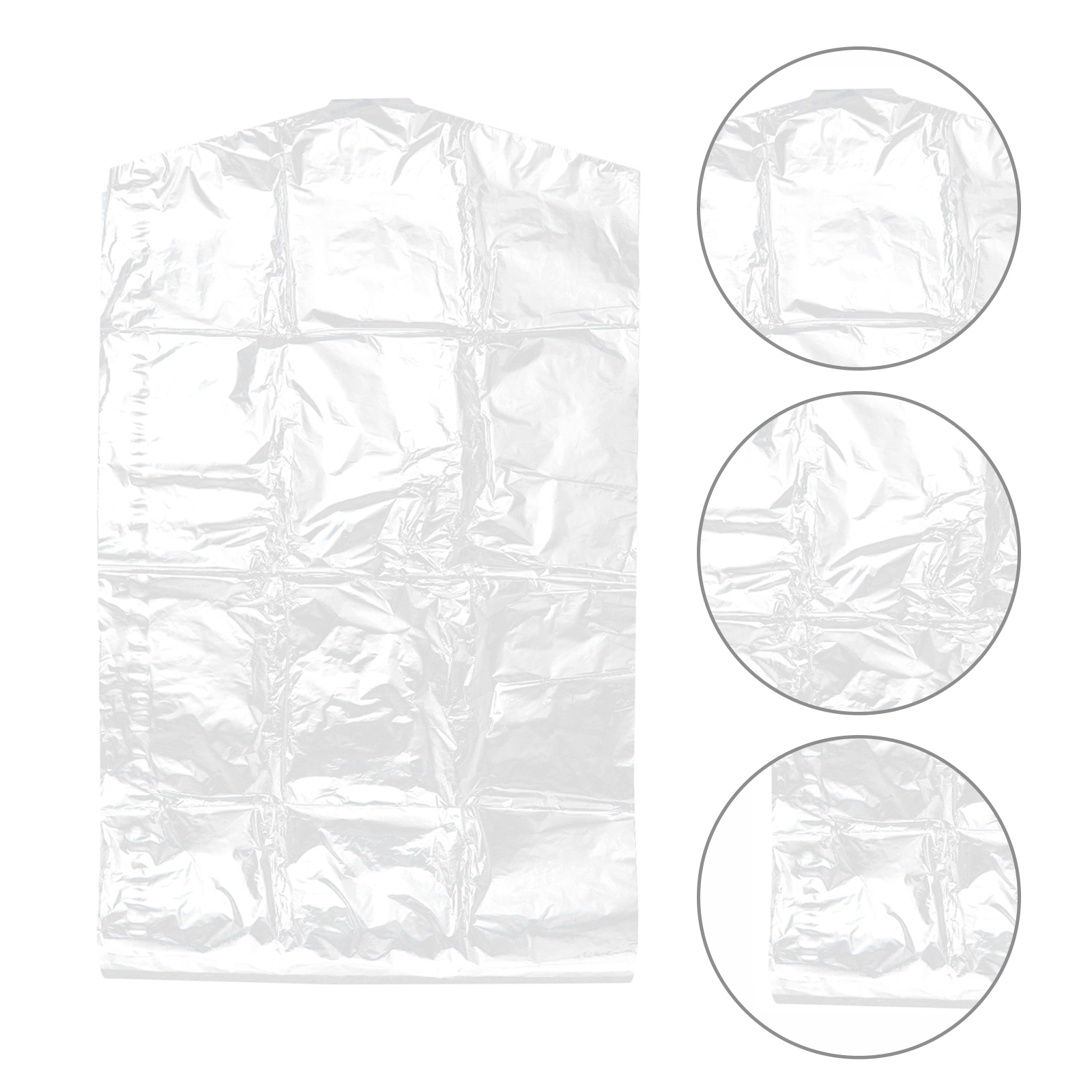 Sacs à vêtements en plastique transparent, 50 pièces 60x90cm, housse anti-poussière pour vêtements, sacs de rangement jetables pour la maison, boutique en plein air: 90X60cm