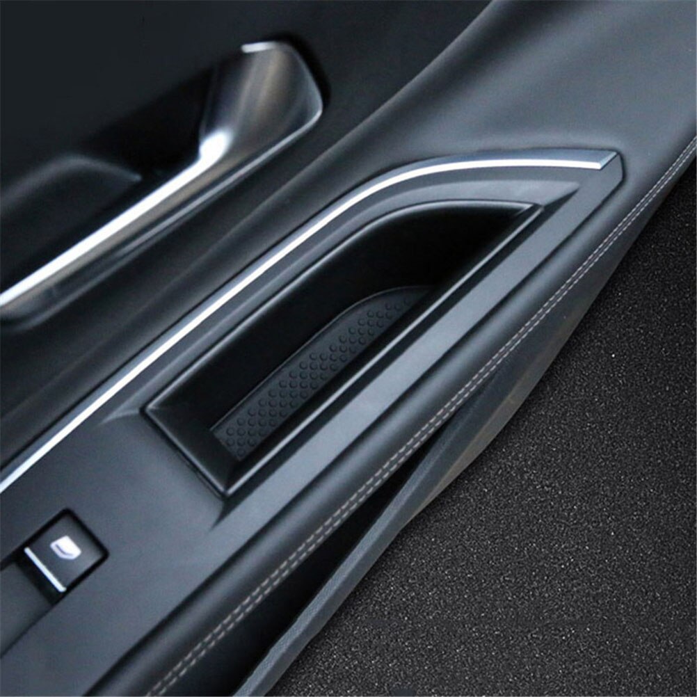 2Pcs Cars Front Door Handle Storage Box Tray Container Car Parts Accessories For PEUGEOT 3008 5008