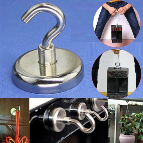 Magneettikoukku 1pc d48 48mm ferriittimagneettikoukkua neodyymipitävä vahva magneettiripustin