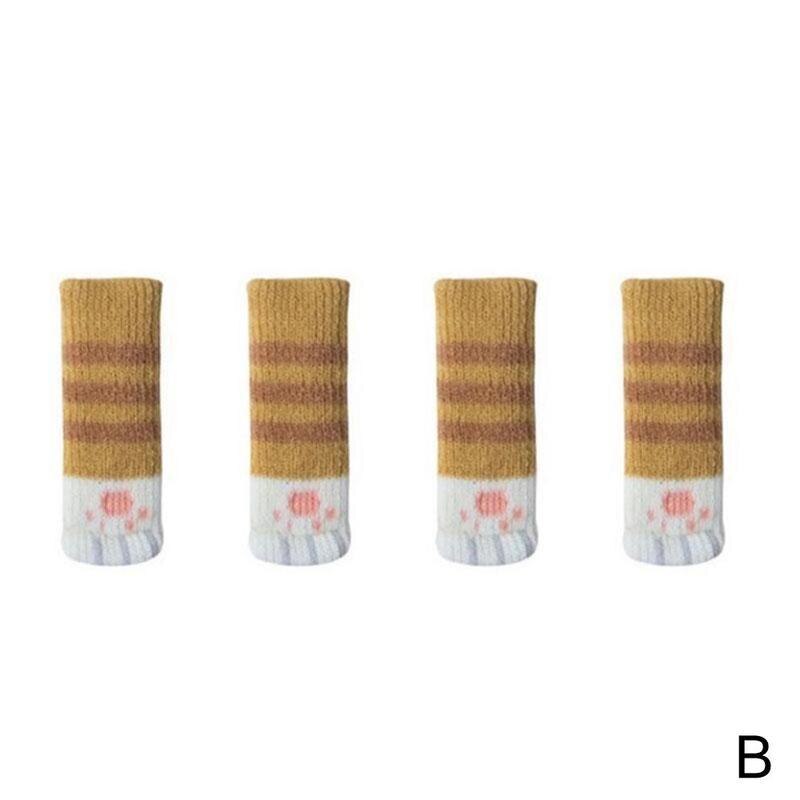 4 stk anti-skli matte støtfanger demper søte møbler ben føtter teppe caps filt pads katteklo stol ben sokker bordbeskytter: B