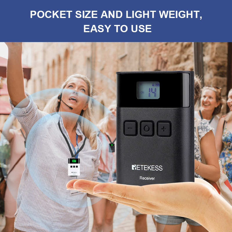 Retekess TT122 Tour führen System kabellos Empfänger Für Kirche Übersetzung Reisen Museum Geschäft Treffen Ausbildung Ausflug