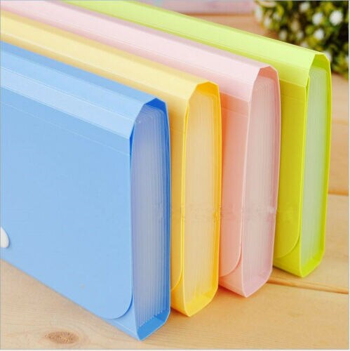 12 Layers File Document Folder Bag Bills Receipts Pouch Card Holder Case Durable PP Organizer Bags Color Random: Default Title