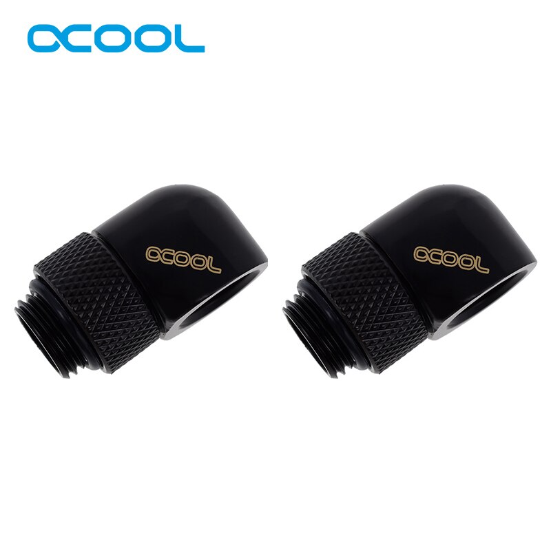2pcs Original Alphacool Computer Water Cooling Loop Build 90 Degree 360 Rotary Elbow,DIY Split Watercooling Necessory Fittings