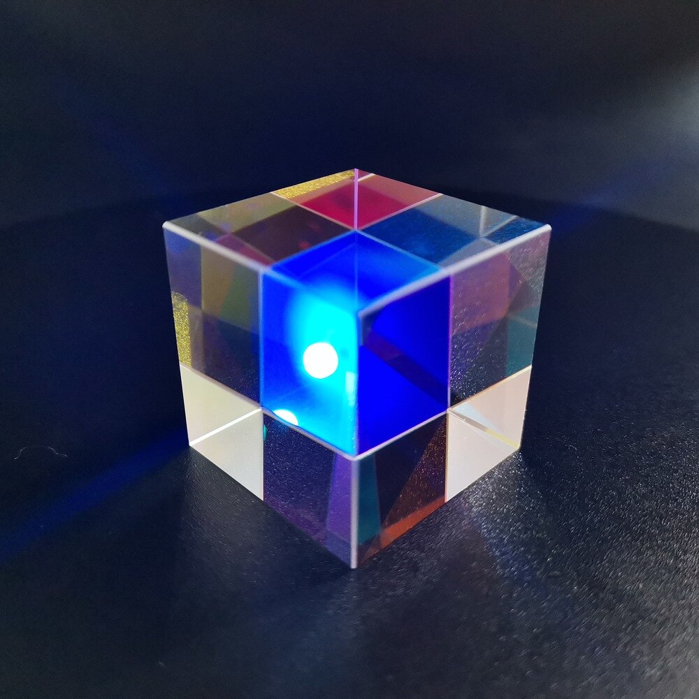créatifs de noël Cube lumineux prisme couleur Six faces arc-en-ciel Photo photographie