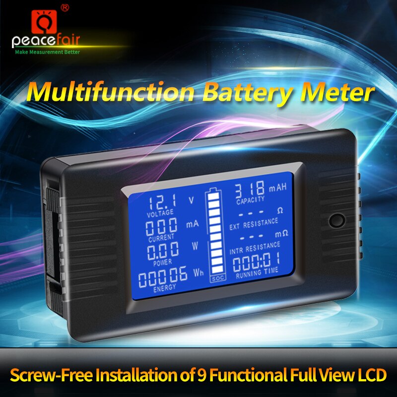 Digitale Batterij Test Tool Ammeter Voltmeter Direct Current Voltage Power Capaciteit Resterende Elektriciteit Indicator TI99: Default Title