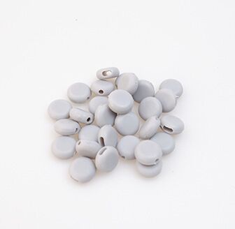 1000Pcs 10Mm Platte Aanpassing Gesp Kralen Silicagel Bottons Voor Masker Elastische Koord Stopper Touw Slot Diy Band cord End: Gray