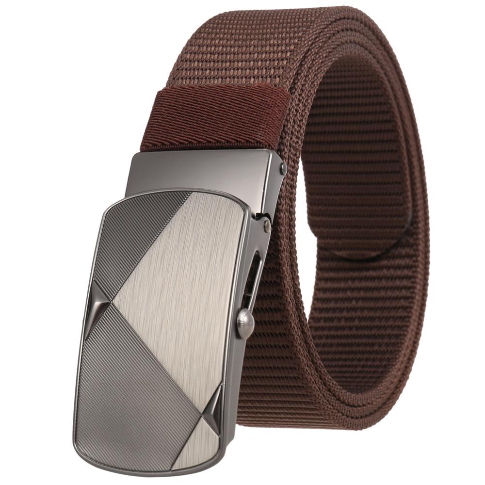 Mannen Automatische Gesp Canvas Riem 3.5Cm Breedte Metalen Gesp Mannen Business Riem Gespen