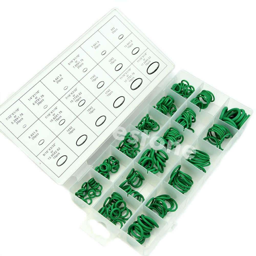 270 Pcs 18 Sizes Kit Air Conditioning HNBR O Rings Car Auto Vehicle Repair