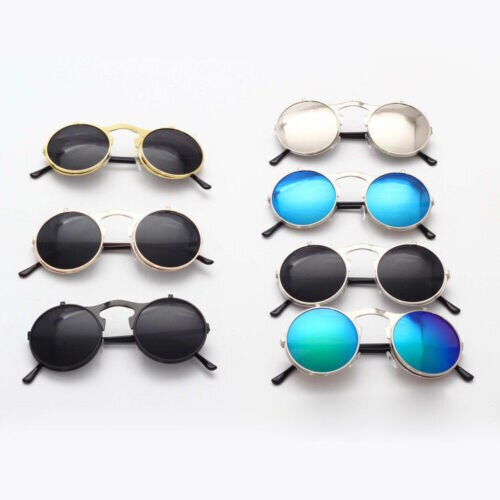 Occhiali Da Sole Rotondi In Metallo Stile Steampunk Vintage, Polarizzati, Uomo E Donna