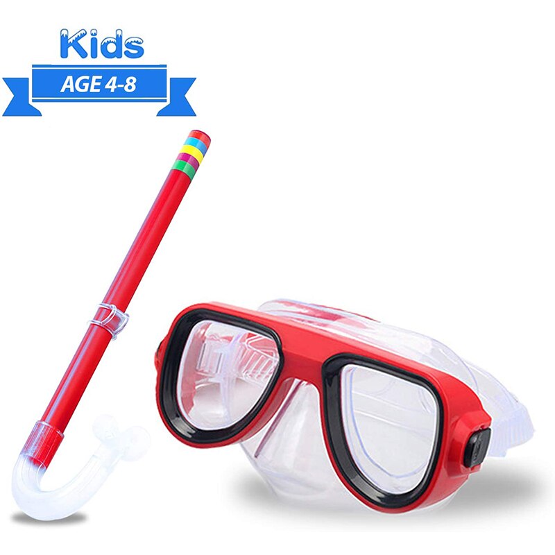 Kids Snorkel Set Snorkeling Gear Scuba Diving Snorkeling Glasses Set Semi-Dry Snorkel Equipment for Boys Girls