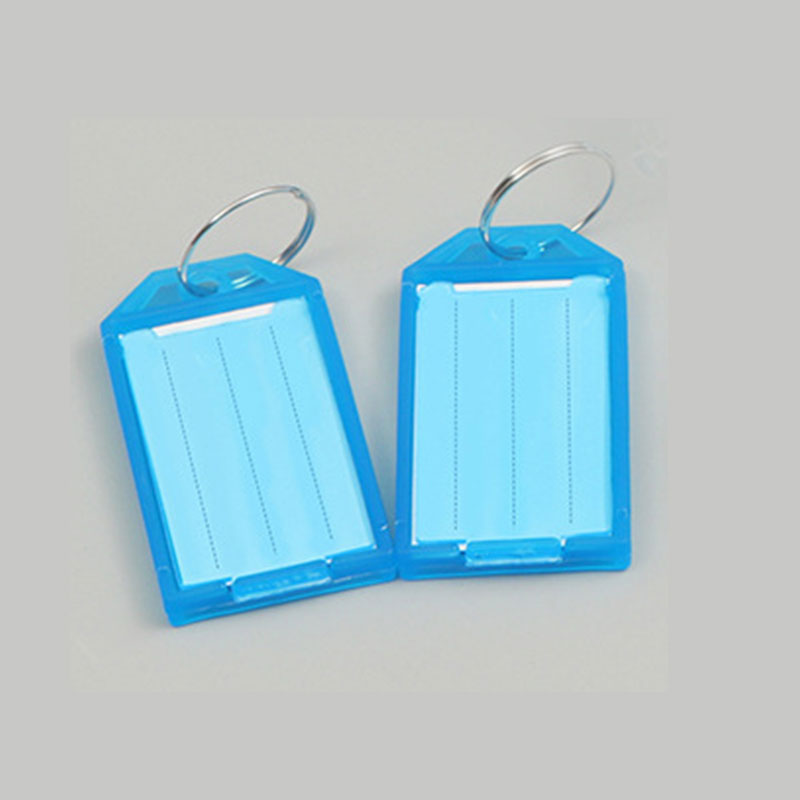 Porte-clés en plastique avec étiquette à rabat, fenêtre, bain, anneau fendu, porte-clés d'identification bricolage, bagage, sac à dos, voiture, prédire, 10 pièces: Or