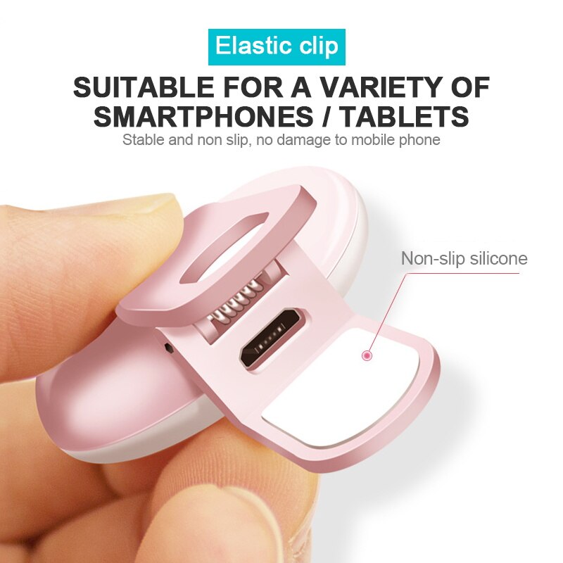 Portable Selfie Flash Led Camera Clip-on Mobile phone Selfie ring light video light Night Enhancing Fill Light Self-timer Lamp