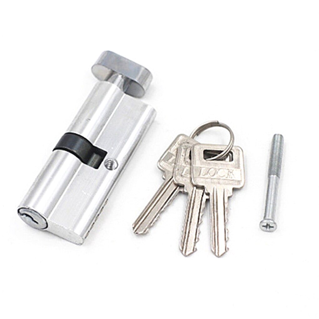 2pcs Thumb Revolving Door Lock Household Room Door Brass Lock Cylinder Tamper-Proof Anti-Drilling Universal Door Lock Hardware