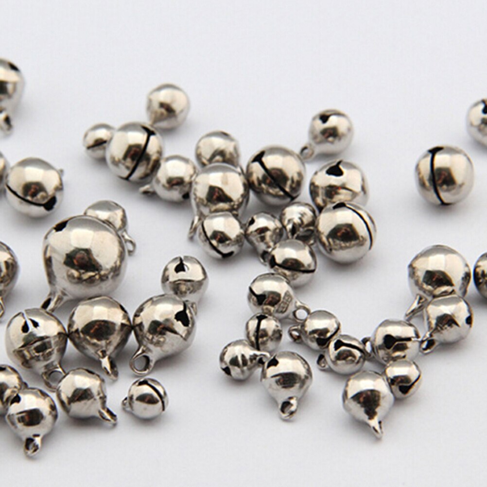 50 Stks/partij 6/8/10Mm Kleine Jingle Bells Coppe Jaar Festival Sieraden Hanger Metal Fit Kerst decor 3 Maten