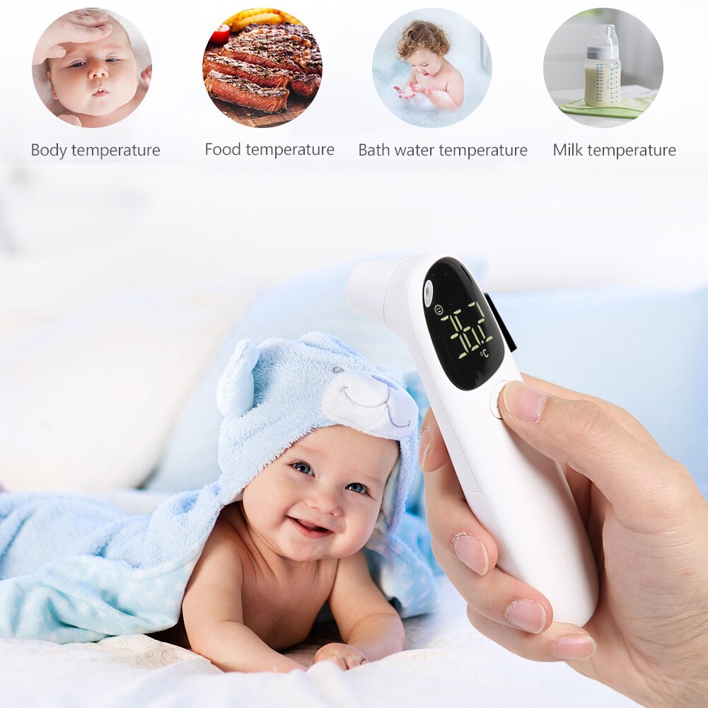Handheld Digital LCD Forehead Ear Non-contact Infrared Temperature Sensor Adult Thermometer Measurement for Kids Adults
