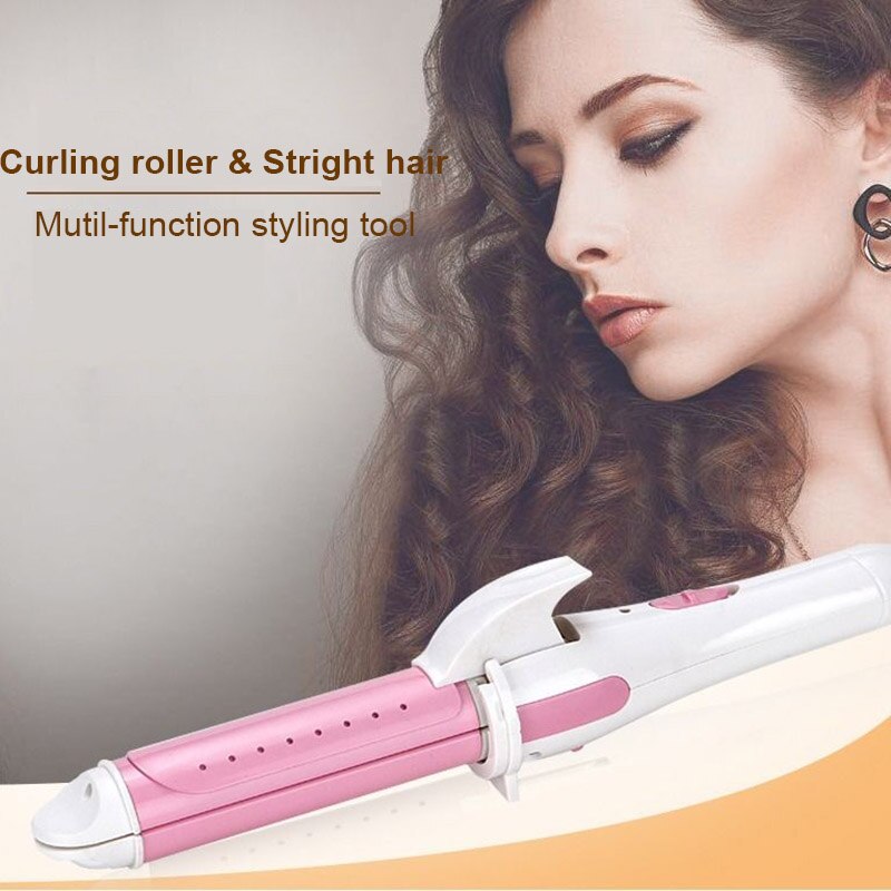Bigoudi électrique Styler rouleau & lisseur 2 en 1 Hiar outils de coiffage Machine baguette cheveux bouclés fers céramique cheveux Curling
