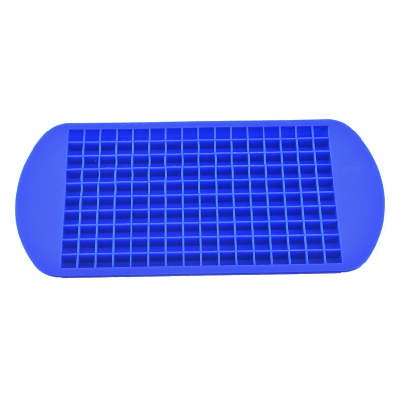 160- rooster mini vierkante ijsblokjesmachine ijsvorm voedselveilige siliconen ijsvorm puddingvorm chocoladetaart doe-het-zelf bakgereedschap: 160 raster blauw