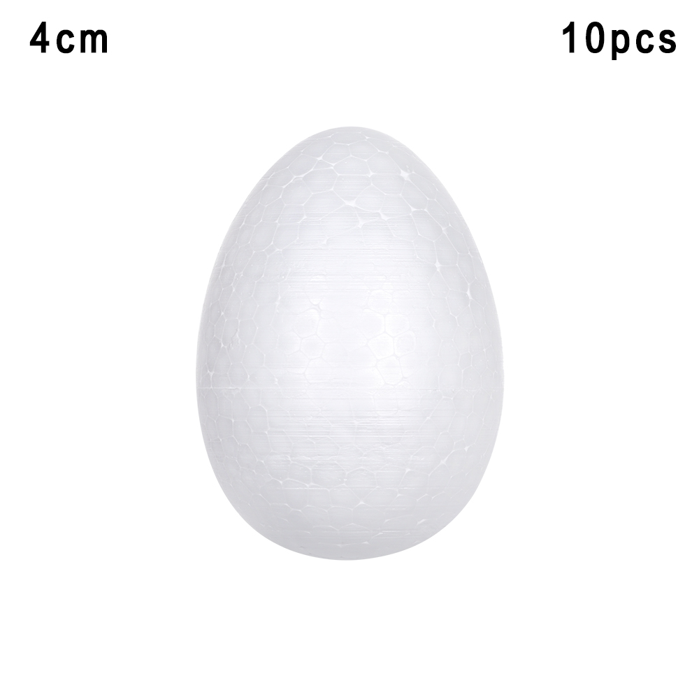 10pcs Easter Foam Eggs - 8cm Polystyrene DIY Craft Eggs For Decorating