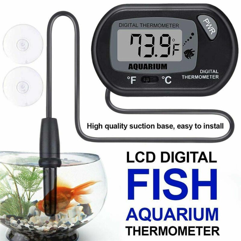Temperatur akvarium stort lcd display vanntank termometer temperatur