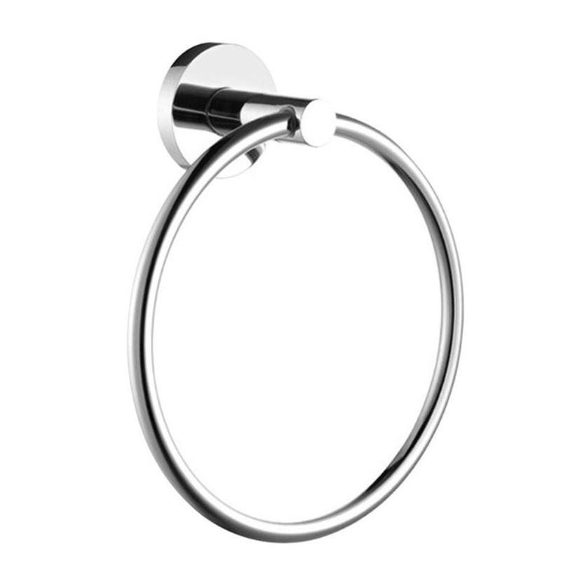 Edelstahl Runde Stil Wand Montiert Handtuch Ring Halter Hanger Badezimmer Wc Möbel Bad Hardware Handtuch Halter