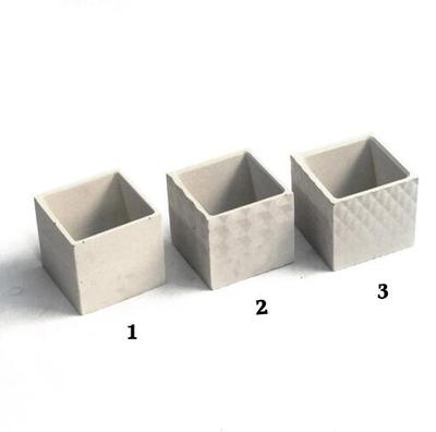 Fyrkantig cement blomkruka silikonform nordisk förenklad industriell vind geometriskt mönster betong blomkruka form: 2