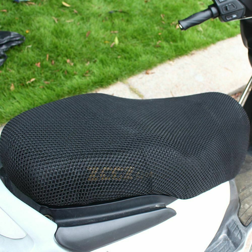 Anti-slip motorcykel sædebetræk sort polyester tilbehør reservedele netto elektrisk cykel