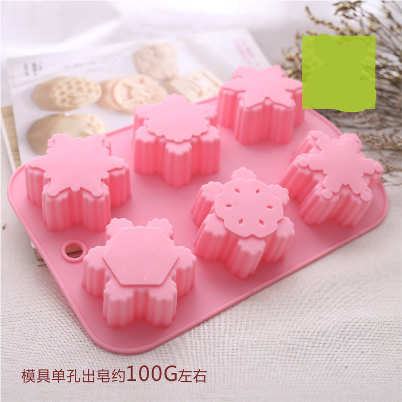 Flocon de neige chocolat moules savon Silicone glace plateau gâteau gelée noël moule pour bonbons/gelée/savon/chocolat/gâteau moule