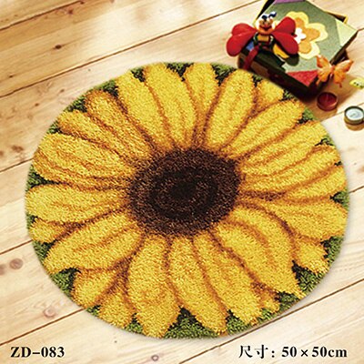 Plant Series Exquisite Coarse Wool Cross Stitch Carpet Segment Embroidery Carpet Embroidery DIY Handmade Material Package: ZD83