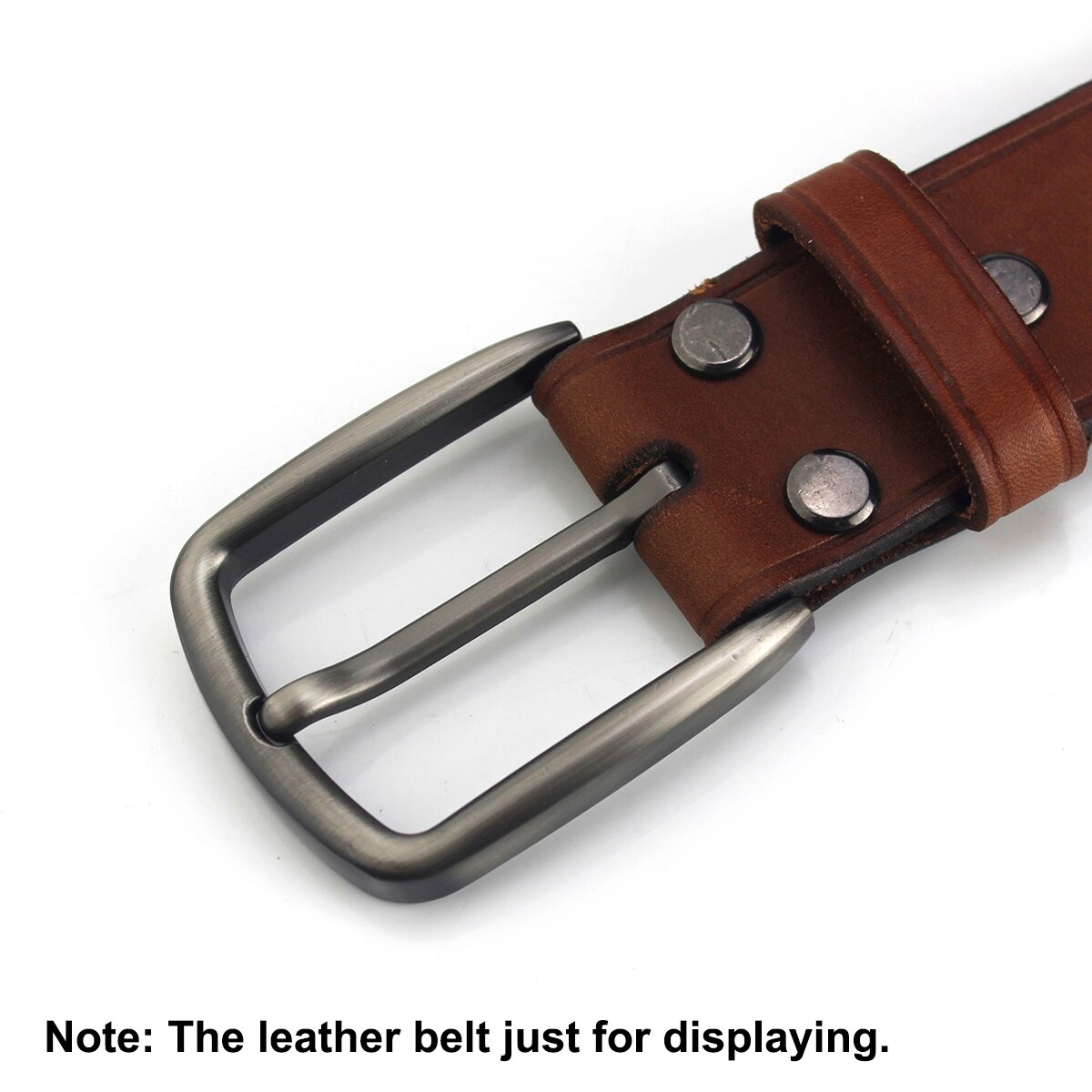 Épingle De Ceinture Homme Norozé - Cuir Premium Carreaux, Boucle Métal - Neuf Avec étiquettes