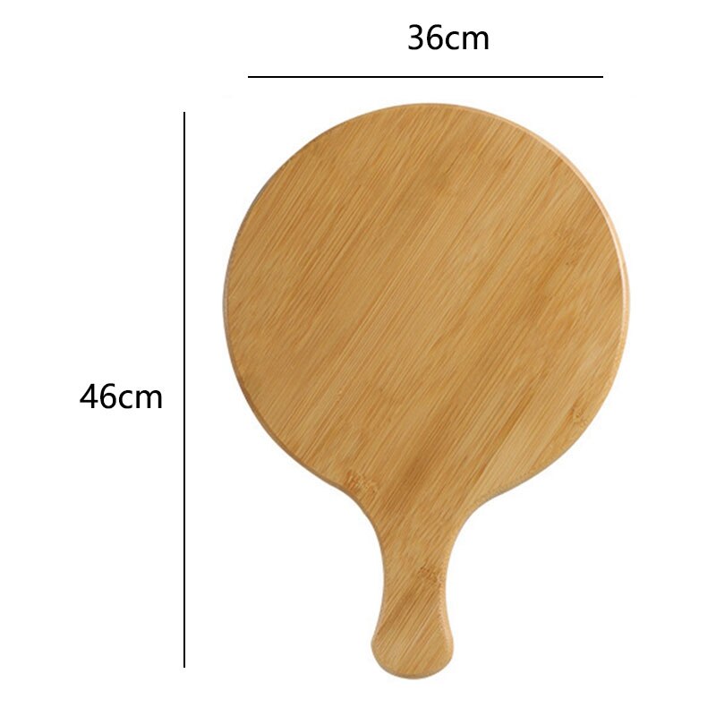 Banboo14 Inch Pizza Peel/Cutting Board/Serving Tray Paddle Serving Boards with Handle for Pizzas Bread Baking Fruits Vegetables