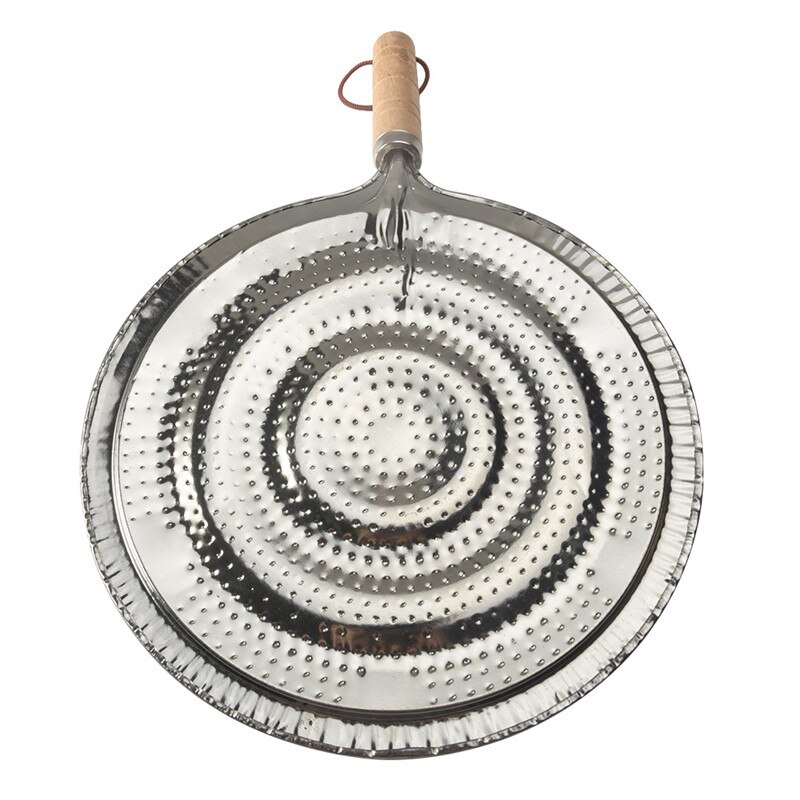 Fuente de alimentación para el hogar, anillo para cocinar utensilios de cocina, sartén, de 21cm difusor de calor para Gas/eléctrico/cocina de inducción, mango de madera de Metal