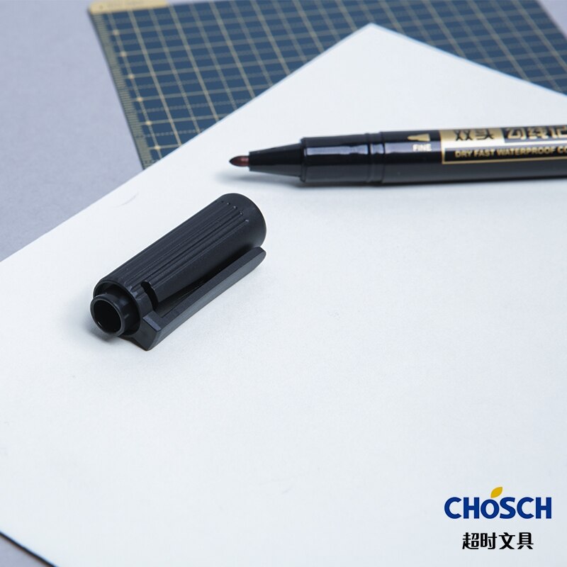 Chosch Twin Tip Permanente Marker Pen Verf Marker Pennen Fijne Punt Waterdichte Inkt Blauw Rode Inkt Voor Tekening Student levert