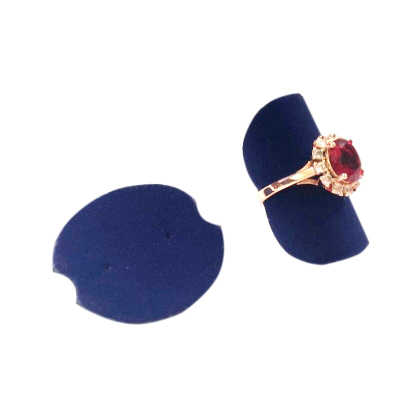 Lot 3 sztuk stojak do prezentacji pierścionków uchwyt arkusz kolczyk pierścienie Rack kolczyki przechowywania Organizador De Joyas Para Colgar Anillo: blue velvet