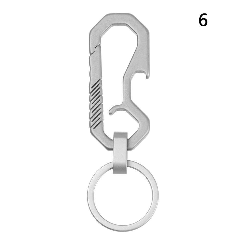 Luxe Real Titanium Hoge Ultra Lichtgewicht Edc Sleutelhangers Mannen Sleutelhangers Sieraden Houders Sleutelhanger Klimmen Accessoires: 6