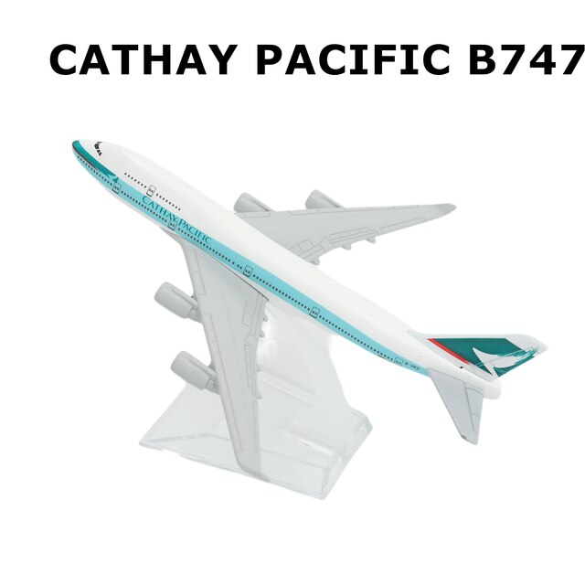 Miniatura dell&#39;ornamento del ricordo da collezione di aviazione del mondo di 15cm del modello 15cm della lega dell&#39;aeroplano della cina south Airlines B787: CATHAY PACIFIC B747