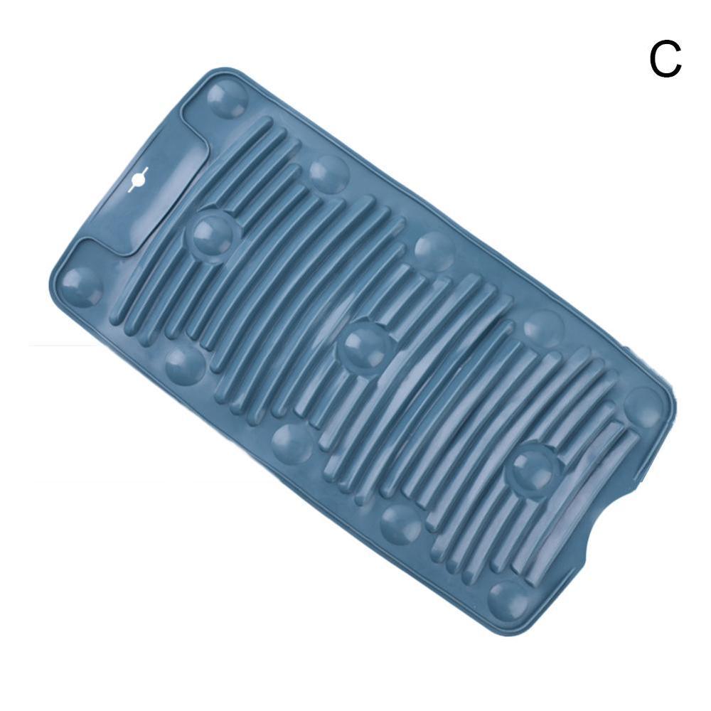 Washboard Anti Slip Washing Board Portable Laundry Plate Mat Cleaning Collapsible Household Cleaning Laundry Silic U8Z9: blue